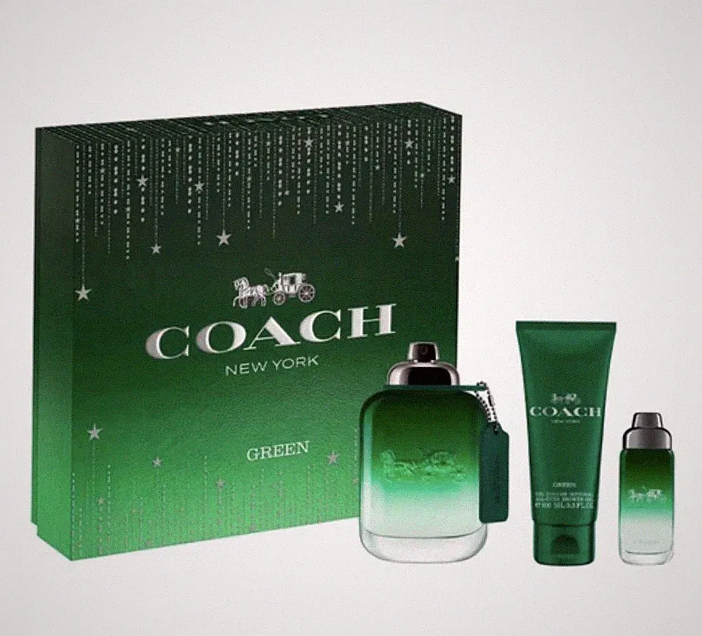 Coach Green Gift Set Spray for Men 3.3 fl oz Regular Size Fragrance