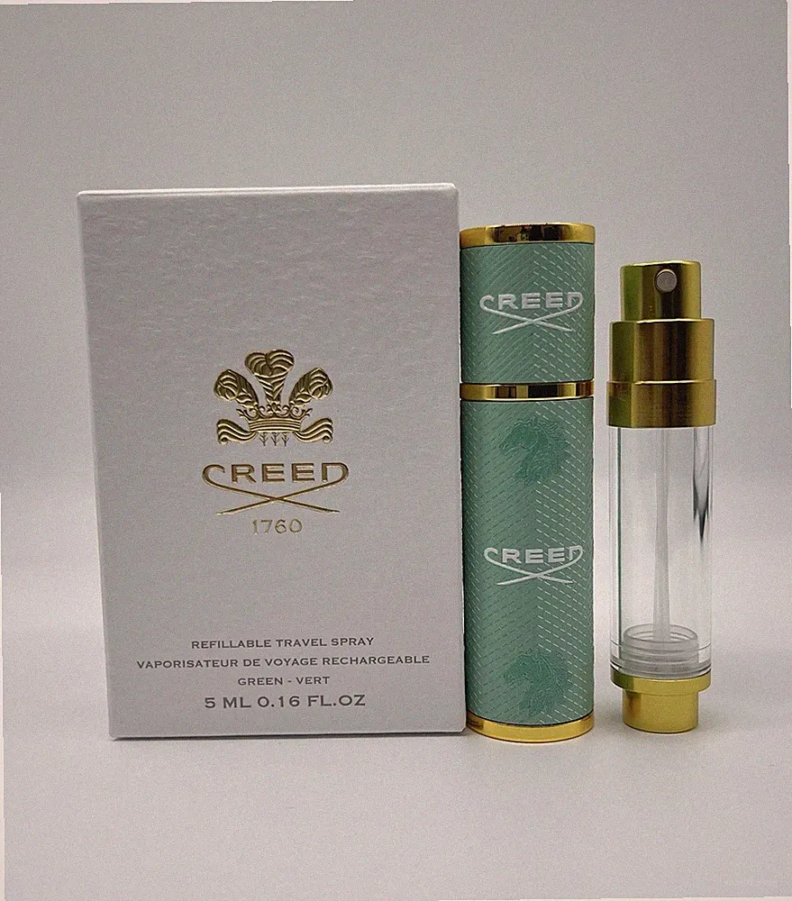 Creed Green / Vert Refillable Travel Spray Perfume Atomizer 0.16oz / 5ml New
