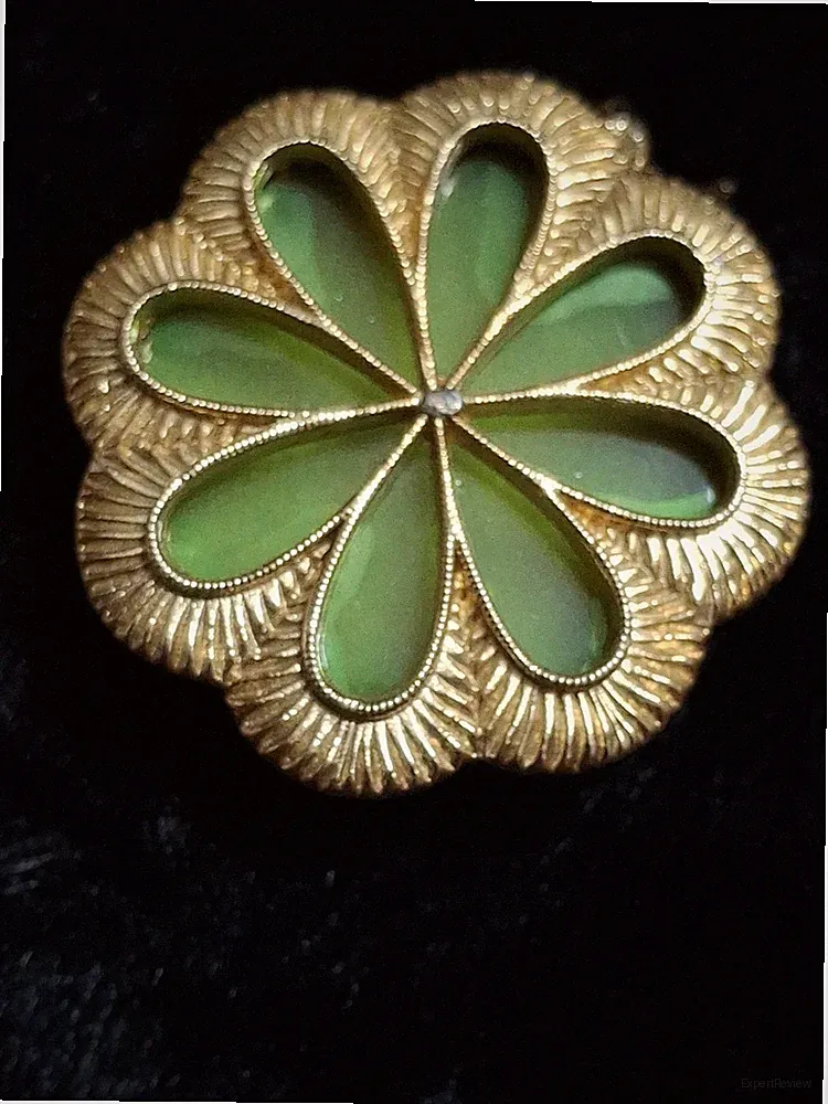 MAX FACTOR PROMESSE GREEN FLOWER COMPACT FULL SOLID PERFUME