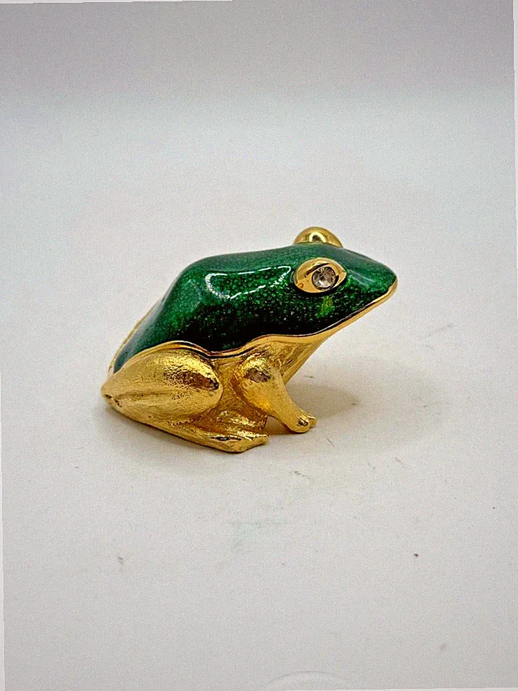 WHITE LINEN BY ESTEE LAUDER 2.8G COMPACT GREEN&GOLDEN FROG SOLID PERFUME